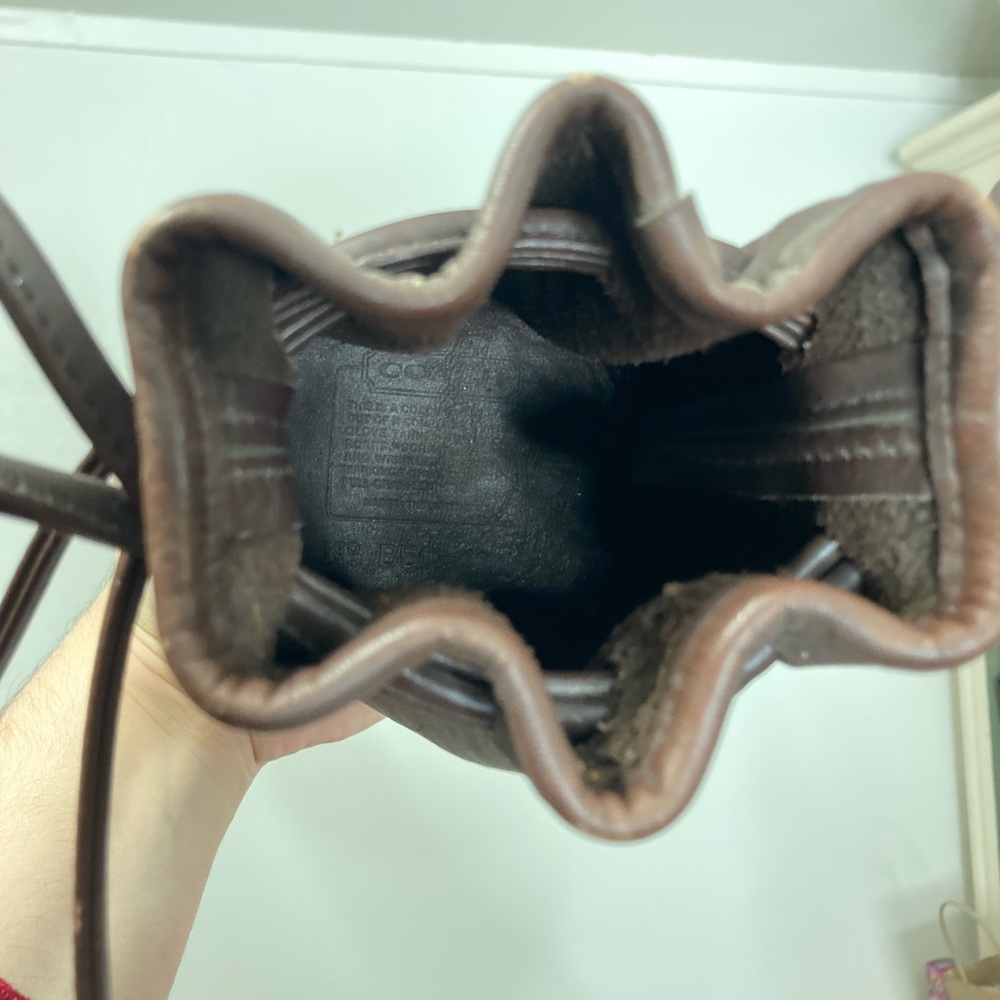 Rare archival vintage Coach leather bucket bag brown - Picture 2 of 7